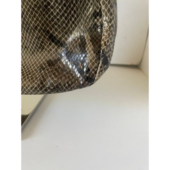 Coach Soho Lynn Faux Python Embossed 3 Compartment Snakeskin Hobo Purse Bag - Picture 2 of 12